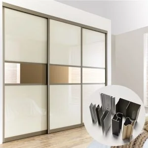 1 Furniture Hardware Sliding Wardrobe Aluminum Frame